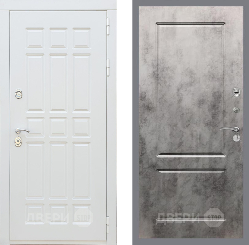 Входная металлическая Дверь Рекс (REX) 8 Силк Сноу FL-117 Бетон темный в Котельниках