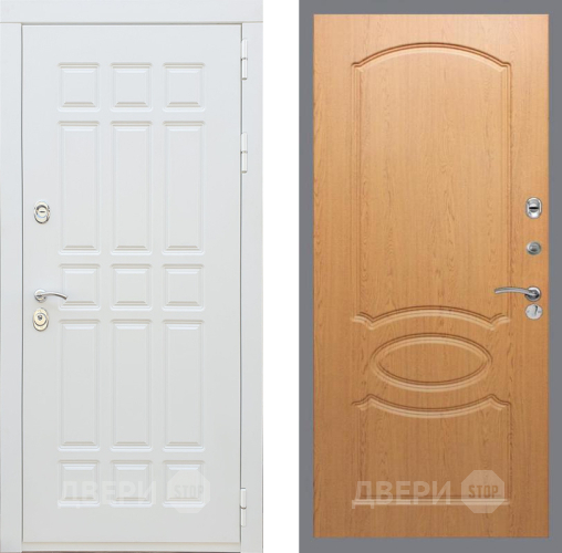 Входная металлическая Дверь Рекс (REX) 8 Силк Сноу FL-128 Дуб в Котельниках