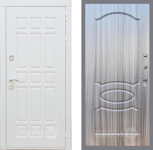 Входная металлическая Дверь Рекс (REX) 8 Силк Сноу FL-128 Сандал грей в Котельниках