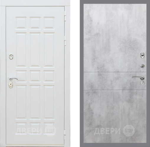 Входная металлическая Дверь Рекс (REX) 8 Силк Сноу FL-290 Бетон светлый в Котельниках