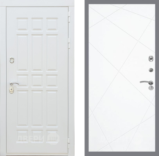 Входная металлическая Дверь Рекс (REX) 8 Силк Сноу FL-291 Силк Сноу в Котельниках