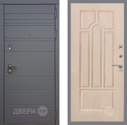 Входная металлическая Дверь Рекс (REX) 14 силк титан FL-58 Беленый дуб в Котельниках