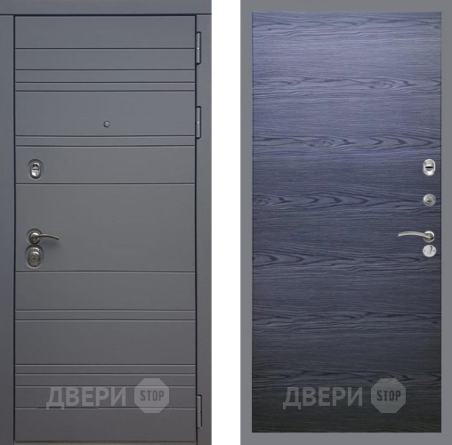 Входная металлическая Дверь Рекс (REX) 14 силк титан GL Дуб тангенальный черный в Котельниках