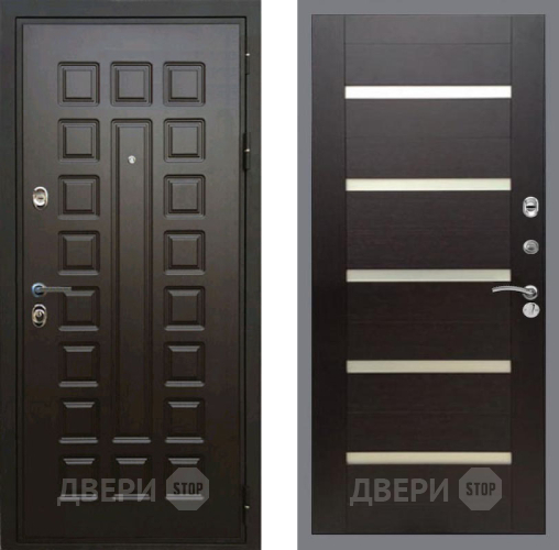 Входная металлическая Дверь Рекс (REX) Премиум 3к СБ-14 стекло белое венге поперечный в Котельниках