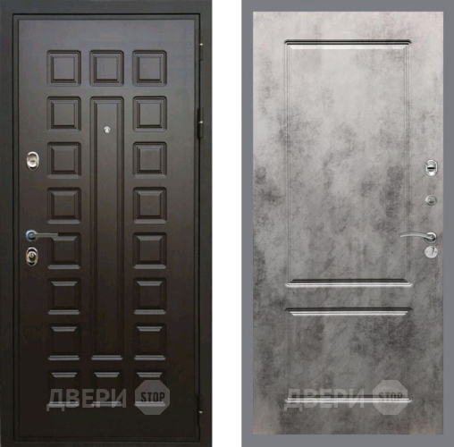 Входная металлическая Дверь Рекс (REX) Премиум 3к FL-117 Бетон темный в Котельниках