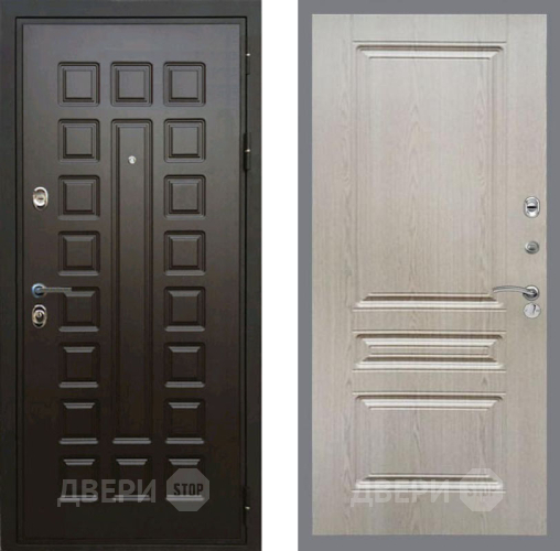 Входная металлическая Дверь Рекс (REX) Премиум 3к FL-243 Беленый дуб в Котельниках