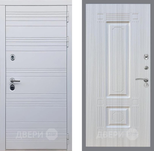 Входная металлическая Дверь Рекс (REX) 14 Силк Сноу FL-2 Сандал белый в Котельниках