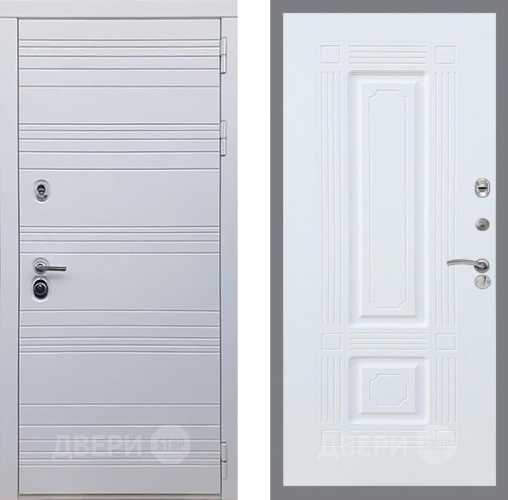 Входная металлическая Дверь Рекс (REX) 14 Силк Сноу FL-2 Силк Сноу в Котельниках