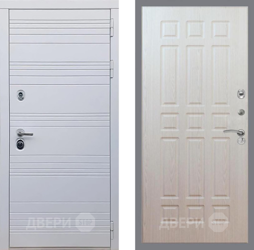 Входная металлическая Дверь Рекс (REX) 14 Силк Сноу FL-33 Беленый дуб в Котельниках