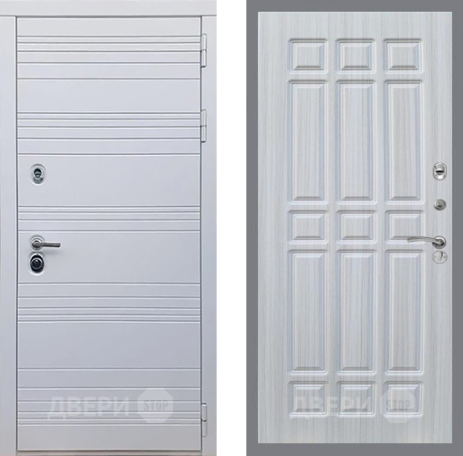 Входная металлическая Дверь Рекс (REX) 14 Силк Сноу FL-33 Сандал белый в Котельниках