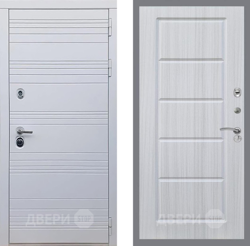 Входная металлическая Дверь Рекс (REX) 14 Силк Сноу FL-39 Сандал белый в Котельниках