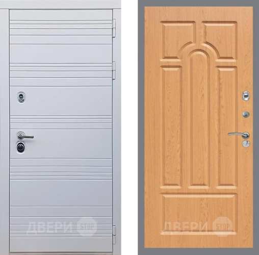 Входная металлическая Дверь Рекс (REX) 14 Силк Сноу FL-58 Дуб в Котельниках