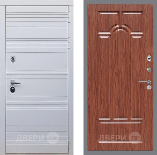 Входная металлическая Дверь Рекс (REX) 14 Силк Сноу FL-58 орех тисненый в Котельниках