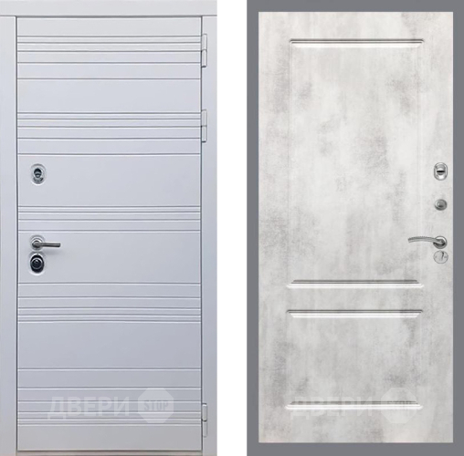 Входная металлическая Дверь Рекс (REX) 14 Силк Сноу FL-117 Бетон светлый в Котельниках