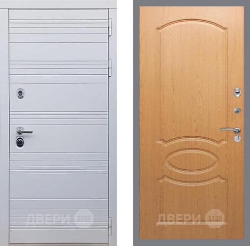 Входная металлическая Дверь Рекс (REX) 14 Силк Сноу FL-128 Дуб в Котельниках