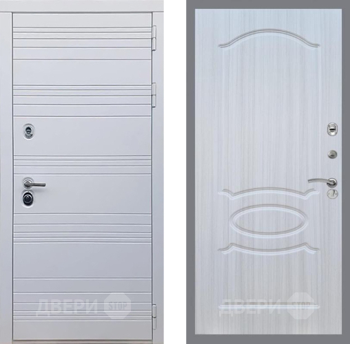 Входная металлическая Дверь Рекс (REX) 14 Силк Сноу FL-128 Сандал белый в Котельниках
