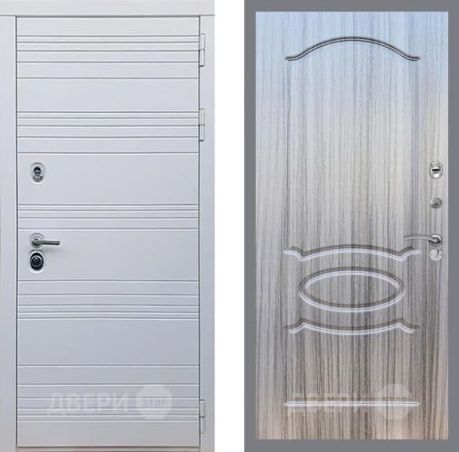 Входная металлическая Дверь Рекс (REX) 14 Силк Сноу FL-128 Сандал грей в Котельниках