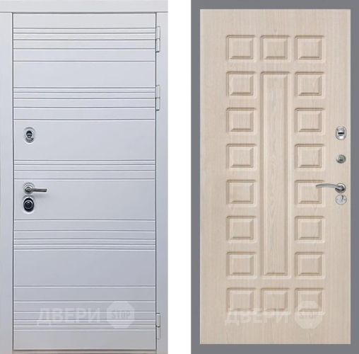 Входная металлическая Дверь Рекс (REX) 14 Силк Сноу FL-183 Беленый дуб в Котельниках