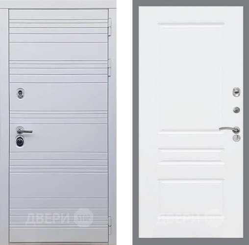 Входная металлическая Дверь Рекс (REX) 14 Силк Сноу FL-243 Силк Сноу в Котельниках