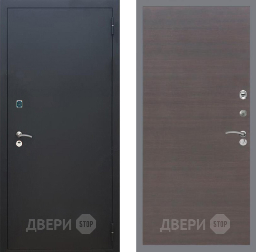 Дверь Рекс (REX) 1A Черный Муар GL венге поперечный в Котельниках