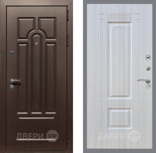 Входная металлическая Дверь Рекс (REX) Эврика FL-2 Сандал белый в Котельниках