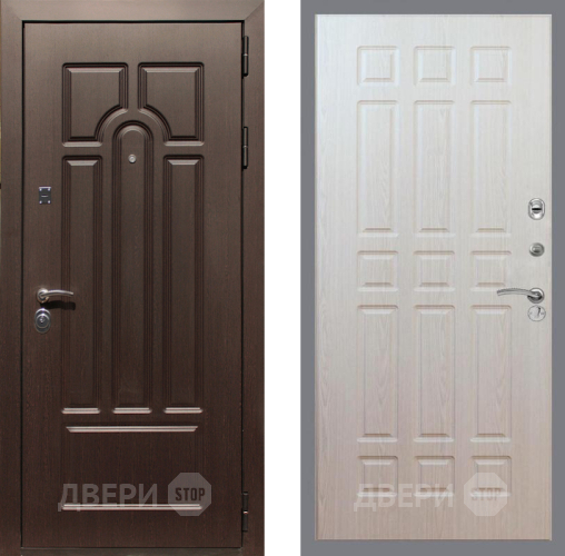 Входная металлическая Дверь Рекс (REX) Эврика FL-33 Беленый дуб в Котельниках