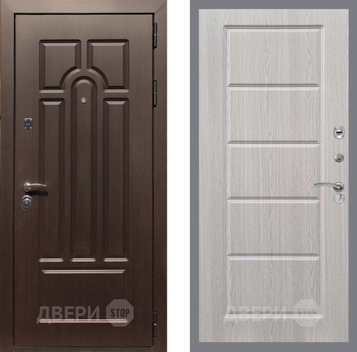 Входная металлическая Дверь Рекс (REX) Эврика FL-39 Беленый дуб в Котельниках