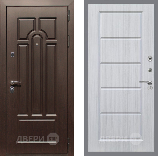 Входная металлическая Дверь Рекс (REX) Эврика FL-39 Сандал белый в Котельниках