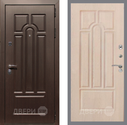 Входная металлическая Дверь Рекс (REX) Эврика FL-58 Беленый дуб в Котельниках