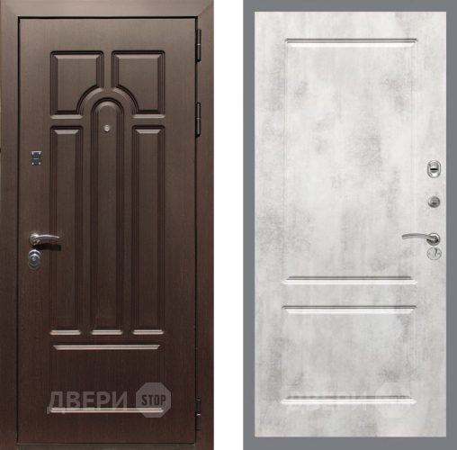 Входная металлическая Дверь Рекс (REX) Эврика FL-117 Бетон светлый в Котельниках