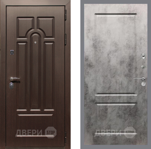 Входная металлическая Дверь Рекс (REX) Эврика FL-117 Бетон темный в Котельниках