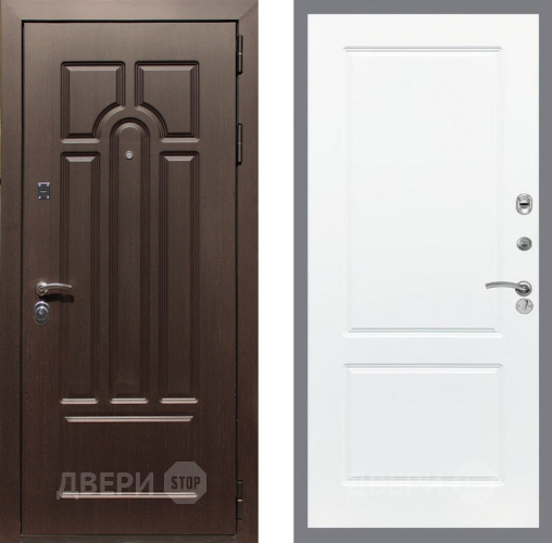 Входная металлическая Дверь Рекс (REX) Эврика FL-117 Силк Сноу в Котельниках