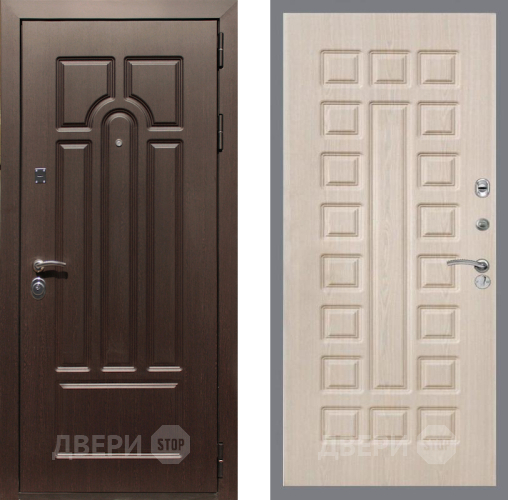 Входная металлическая Дверь Рекс (REX) Эврика FL-183 Беленый дуб в Котельниках