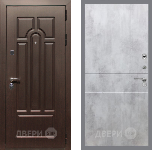 Входная металлическая Дверь Рекс (REX) Эврика FL-290 Бетон светлый в Котельниках