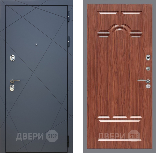 Входная металлическая Дверь Рекс (REX) 13 Силк Титан FL-58 орех тисненый в Котельниках