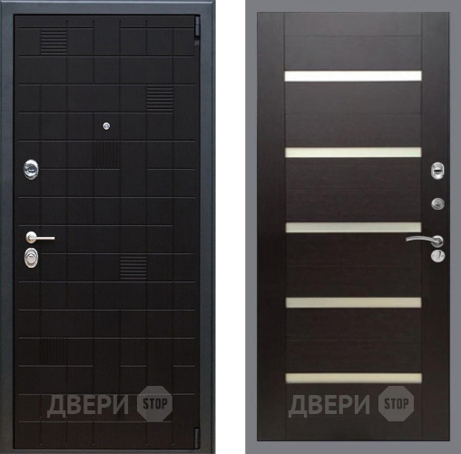 Входная металлическая Дверь Рекс (REX) 12 СБ-14 стекло белое венге поперечный в Котельниках