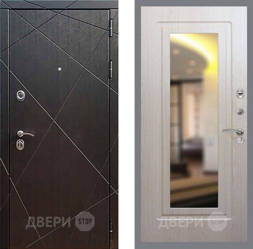 Входная металлическая Дверь Рекс (REX) 13 Венге FLZ-120 Беленый дуб в Котельниках