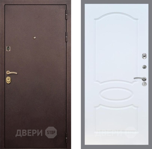 Входная металлическая Дверь Рекс (REX) Лайт 3К FL-128 Белый ясень в Котельниках