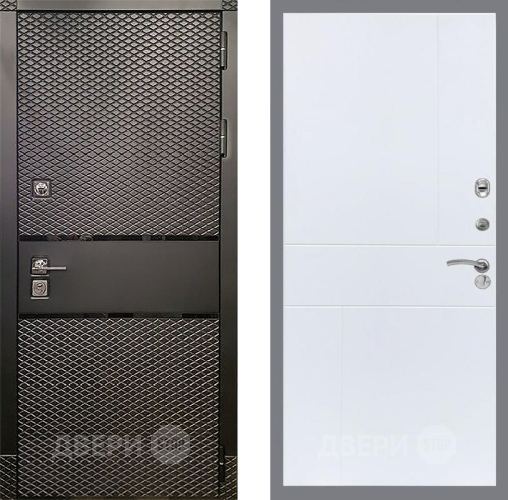 Входная металлическая Дверь Рекс (REX) 15 Черный Кварц FL-290 Силк Сноу в Котельниках