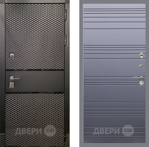 Дверь Рекс (REX) 15 Черный Кварц Line Силк титан в Котельниках