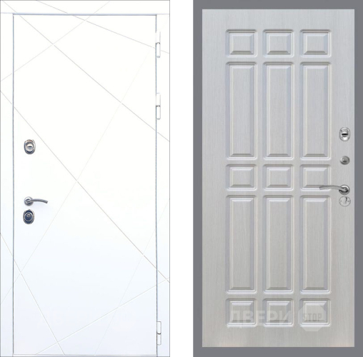 Входная металлическая Дверь Рекс (REX) 13 Силк Сноу FL-33 Лиственница беж в Котельниках