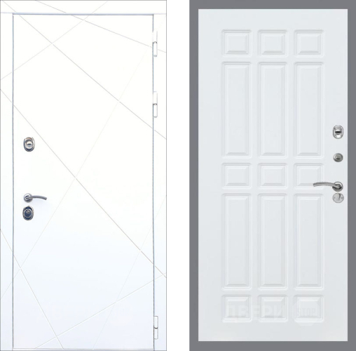 Входная металлическая Дверь Рекс (REX) 13 Силк Сноу FL-33 Силк Сноу в Котельниках