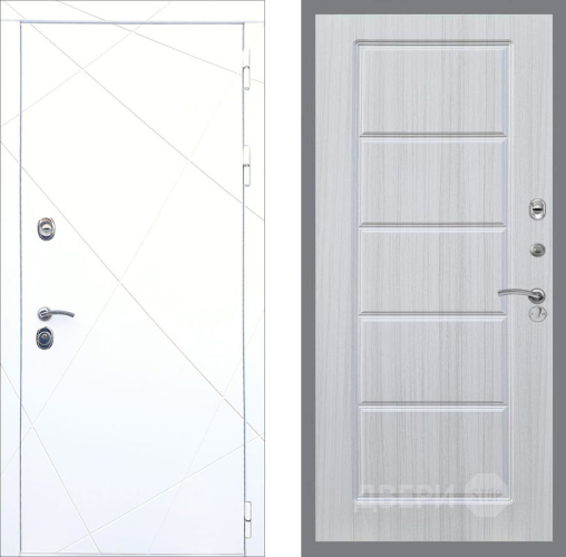 Входная металлическая Дверь Рекс (REX) 13 Силк Сноу FL-39 Сандал белый в Котельниках