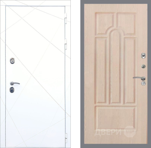 Входная металлическая Дверь Рекс (REX) 13 Силк Сноу FL-58 Беленый дуб в Котельниках