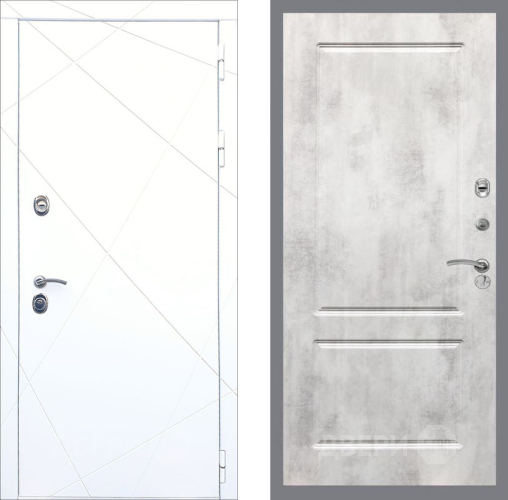 Входная металлическая Дверь Рекс (REX) 13 Силк Сноу FL-117 Бетон светлый в Котельниках