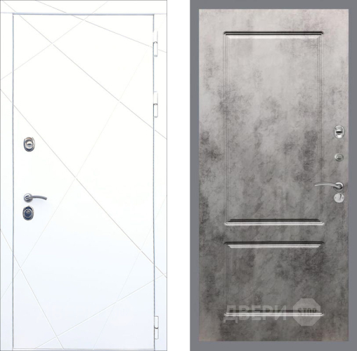 Входная металлическая Дверь Рекс (REX) 13 Силк Сноу FL-117 Бетон темный в Котельниках
