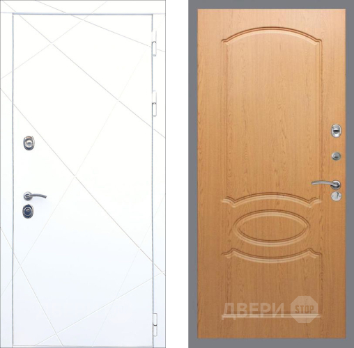 Входная металлическая Дверь Рекс (REX) 13 Силк Сноу FL-128 Дуб в Котельниках