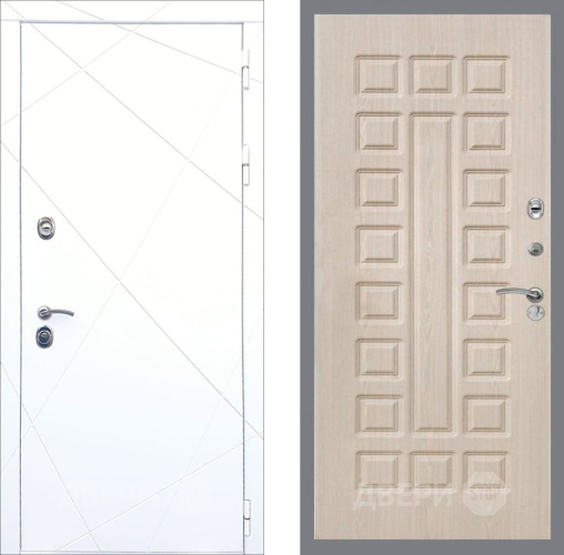 Входная металлическая Дверь Рекс (REX) 13 Силк Сноу FL-183 Беленый дуб в Котельниках