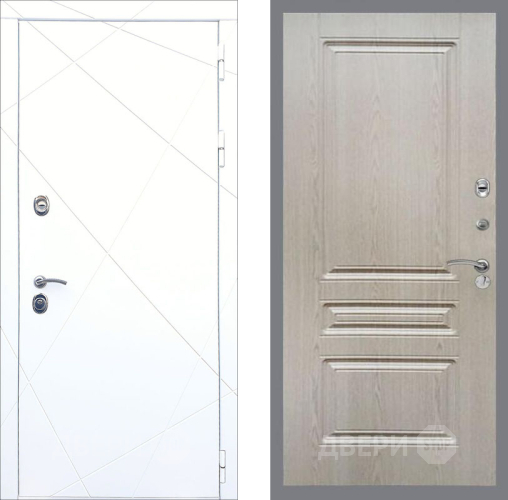 Входная металлическая Дверь Рекс (REX) 13 Силк Сноу FL-243 Беленый дуб в Котельниках