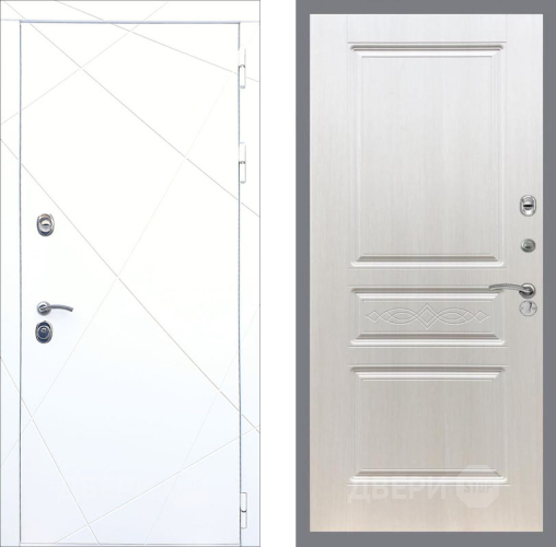 Входная металлическая Дверь Рекс (REX) 13 Силк Сноу FL-243 Лиственница беж в Котельниках